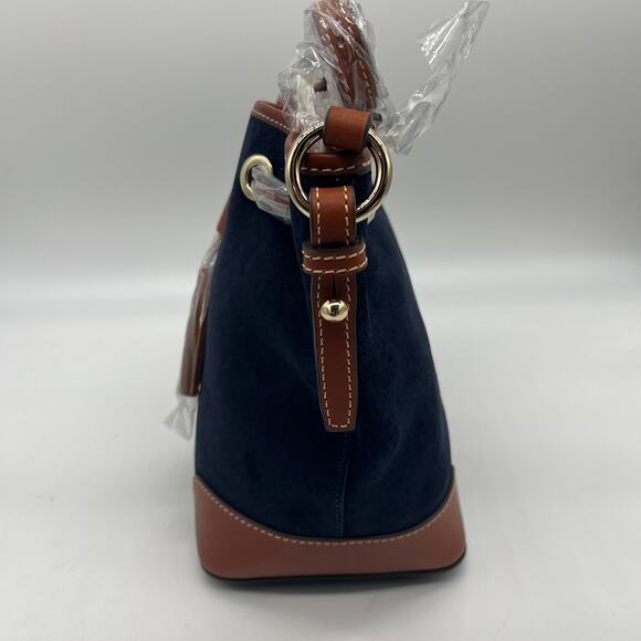 Dooney & Bourke Women Handbags Suede Drawstring Crossbody Navy - Picture 8 of 15